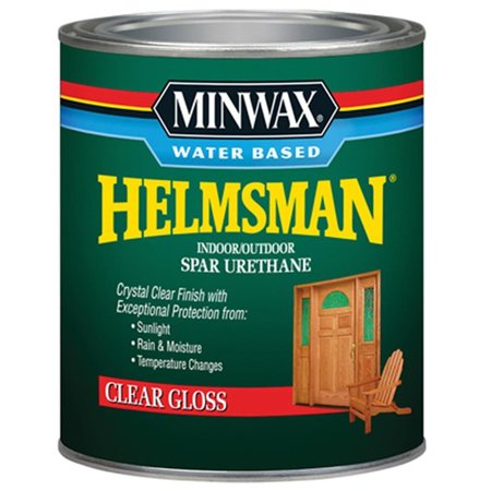 MINWAX 630500444 Gloss Water Based Spar Urethane - 1 Quart MI574083